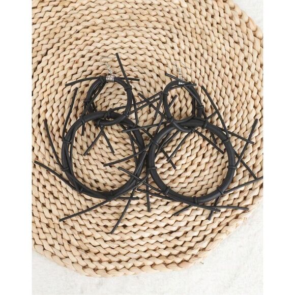 Spike Thorn Look Statememt Earrings - Picture 2 of 6